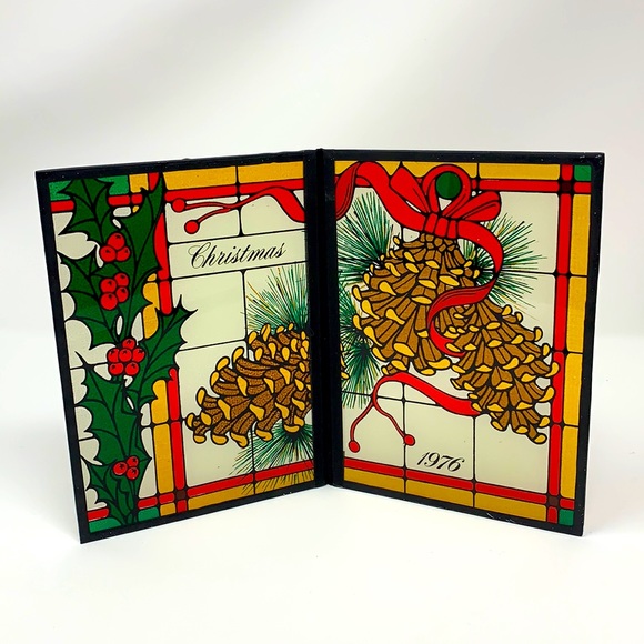 Glass pine cones 1976 Christmas decoration vintage